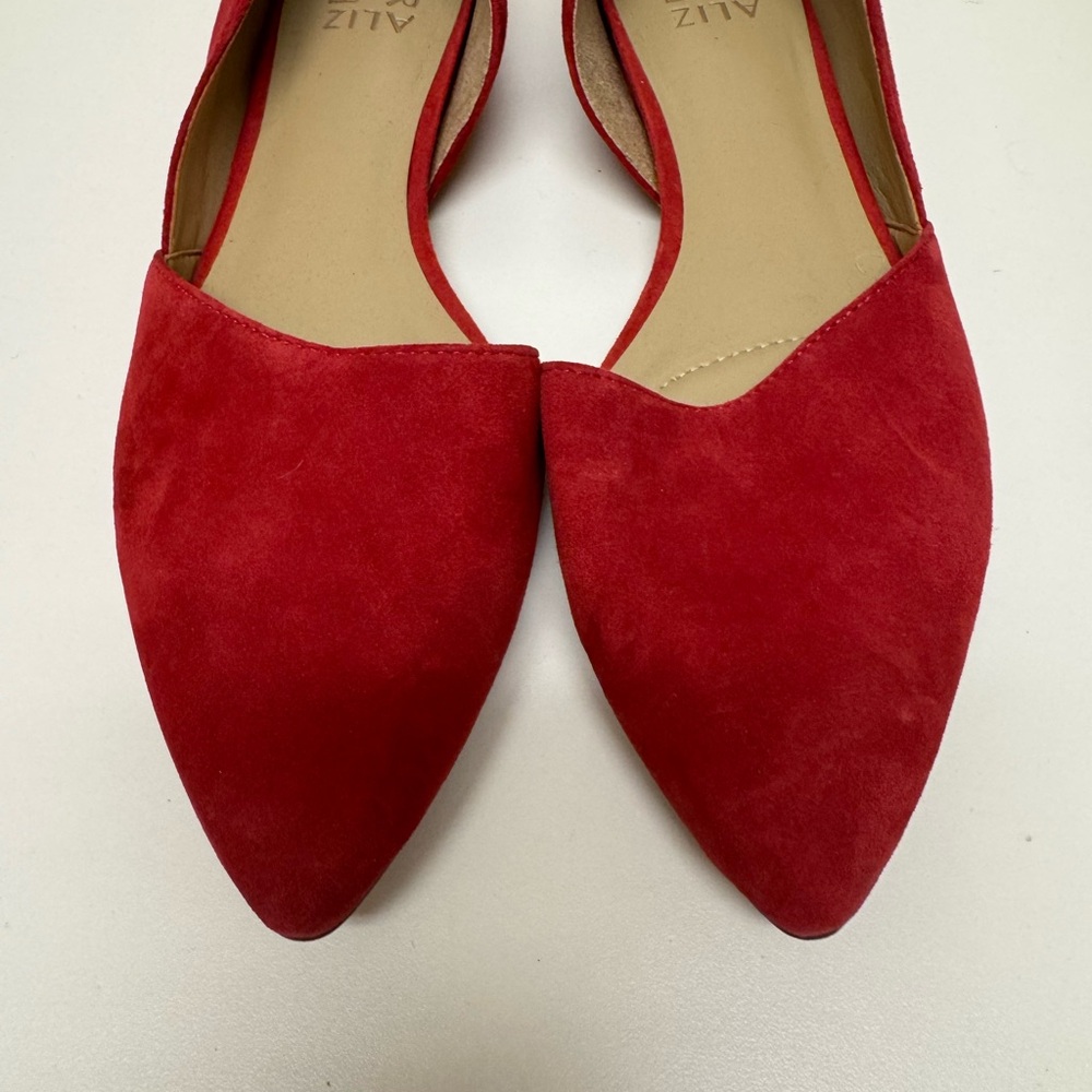 Naturalizer Red Suede Flats | size 9.5 - Picture 2 of 11